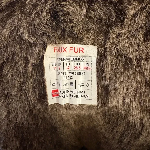 The North Face Women’s size 11 Winter Boots – Brown Faux Fur Trim - Picture 3 of 5
